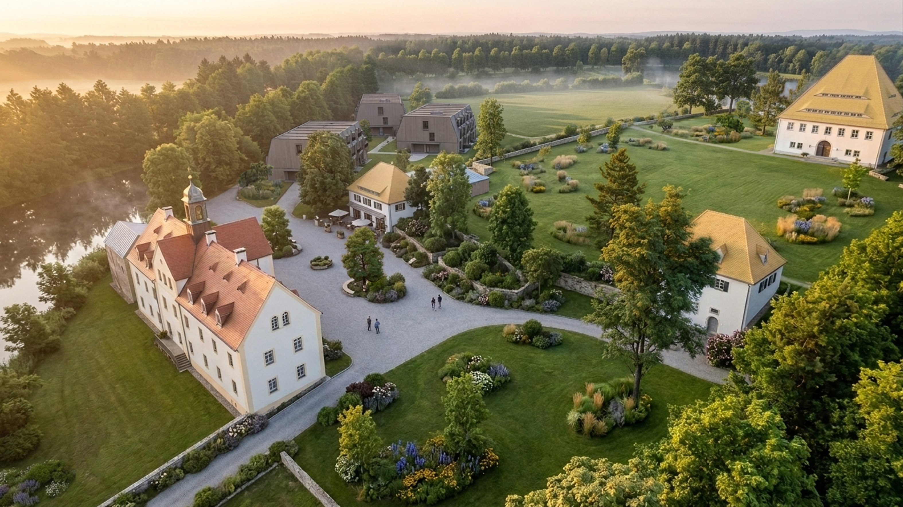 Luftbild Schlossinsel Grillenburg