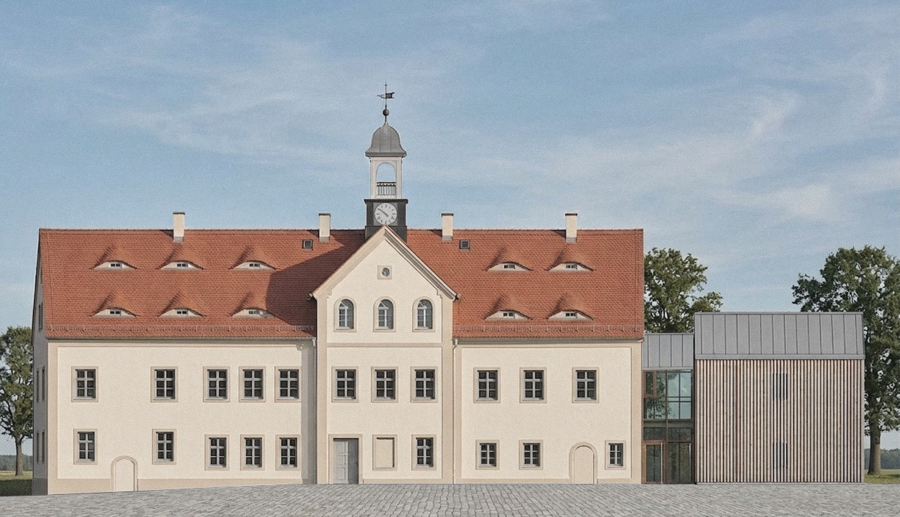 Schlossansicht Schlossinsel Grillenburg